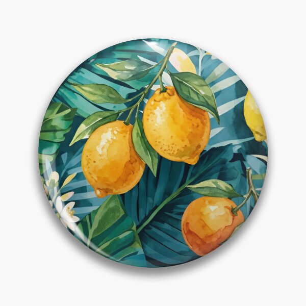 Item preview, Mediterranean Citrus Orchard Watercolor Seamless Pattern designed and sold by Zazizu.