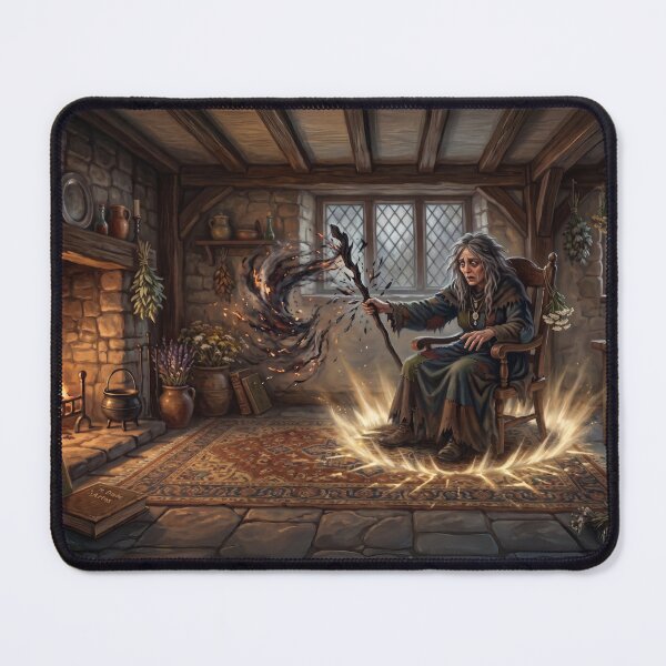 Item preview, The Broken Spell Yarrow Herb Dark Academia Folklore Art designed and sold by Englandbear.