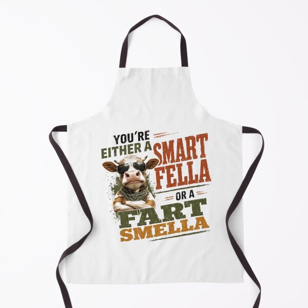 Item preview, You're Either A Smart Fella Or A Fart Smella Funny Cow Humor Sarcastic Quote designed and sold by SkeletonsDanger.