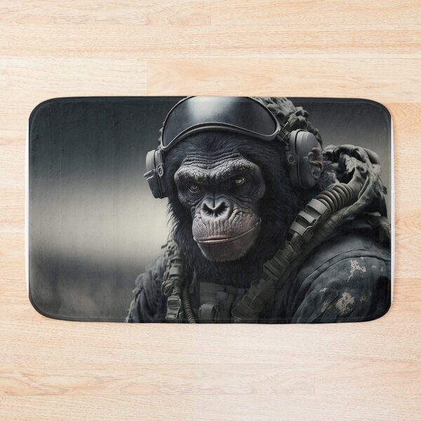 Item preview, Tactical Chimp Military Portrait designed and sold by obstinator.
