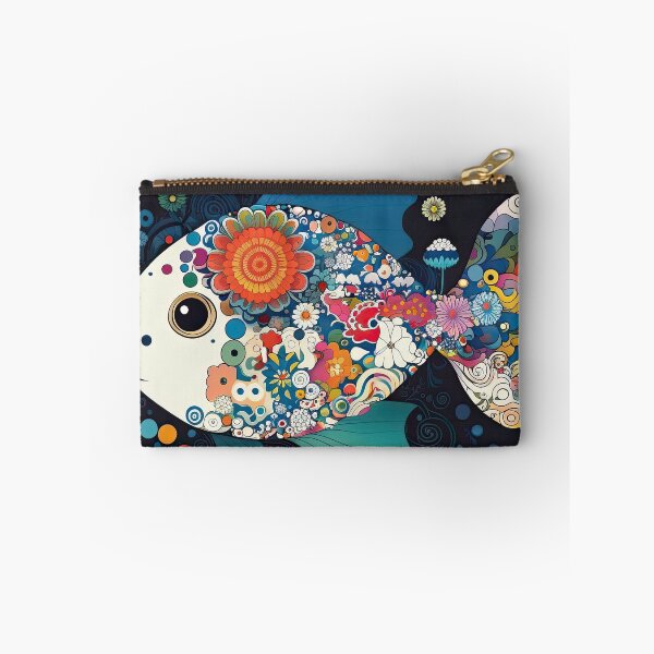 Aperçu de l'œuvre Poissons fantaisie floraux pop art créée et vendue par obstinator.