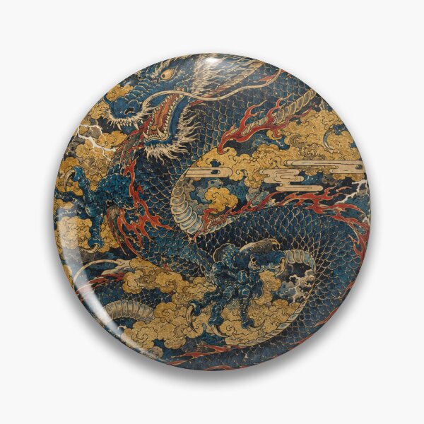 Item preview, Ukiyo-e Azure Dragon in Storm Clouds — Japanese Woodblock designed and sold by JYUMARU.