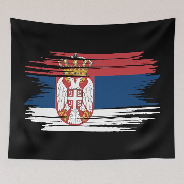 Item preview, Distressed Serbia Flag RS designed and sold by shitpostee.