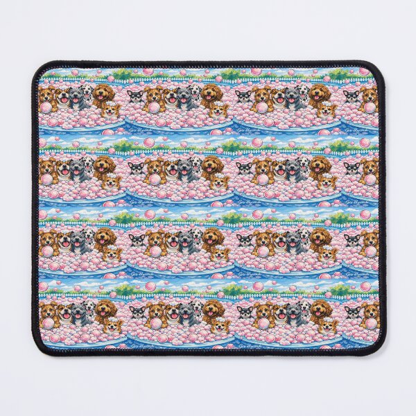 Item preview, Bubble Bath Buddies – Playful Dog Pool Party designed and sold by The Art Queen Of Michigan .