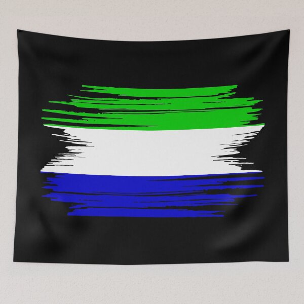 Aperçu de l'œuvre Drapeau de la Sierra Leone vieilli SL créée et vendue par shitpostee.