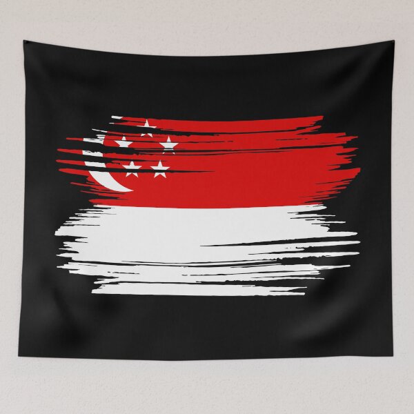 Item preview, Distressed Singapore Flag SG designed and sold by shitpostee.