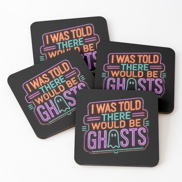 Item preview, I Was Told There Would Be Ghosts Funny Neon Halloween Typography Design designed and sold by Lina Caro.