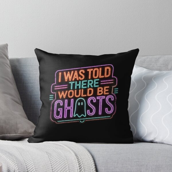 Item preview, I Was Told There Would Be Ghosts Funny Neon Halloween Typography Design designed and sold by Lina Caro.
