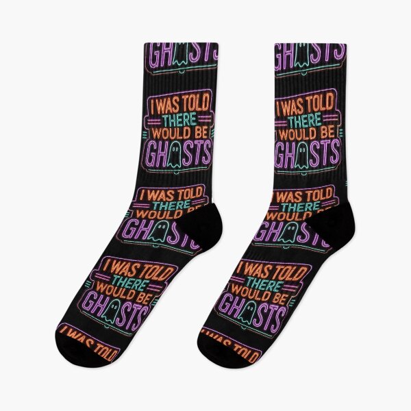 Item preview, I Was Told There Would Be Ghosts Funny Neon Halloween Typography Design designed and sold by Lina Caro.