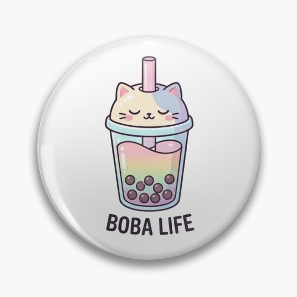 Item preview, Cute Rainbow Cat Boba Life Aesthetic Bubble Tea Sticker designed and sold by Rehnair.