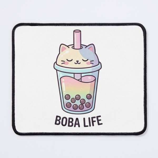 Item preview, Cute Rainbow Cat Boba Life Aesthetic Bubble Tea Sticker designed and sold by Rehnair.