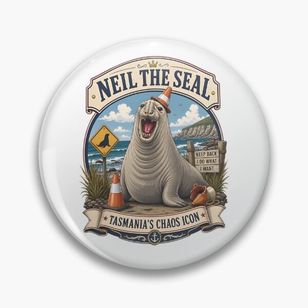 Item preview, Neil The Seal Tasmania's Chaos Icon designed and sold by CharmiA Fox.