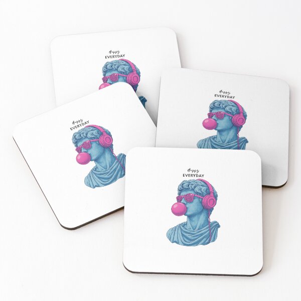 Item preview, Happy Everyday Vaporwave Greek Statue Pop Art designed and sold by Lineesh Kumar.