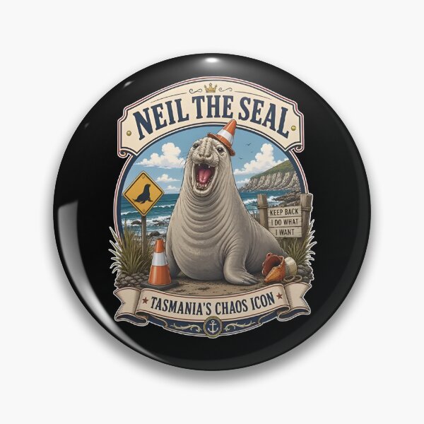 Item preview, Neil The Seal Tasmania's Chaos Icon designed and sold by CharmiA Fox.