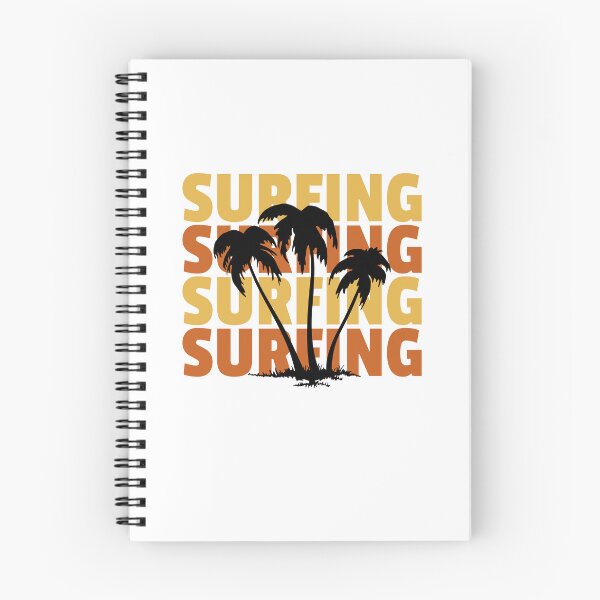 Item preview, Surfing Retro Palm Trees Graphic Art designed and sold by AhinoraArtShop.