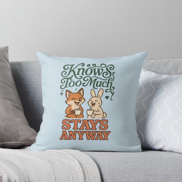 Item preview, Knows Too Much Stays Anyway Funny Fox Rabbit Best Friends Friendship Bff Tshirt designed and sold by HopeAndHustle.