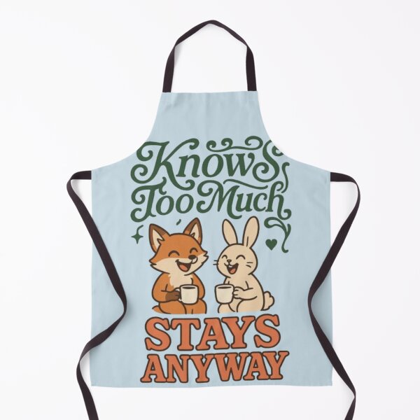 Item preview, Knows Too Much Stays Anyway Funny Fox Rabbit Best Friends Friendship Bff Tshirt designed and sold by HopeAndHustle.