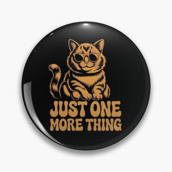 Item preview, Just One More Thing Cat Minimalist Quote T‑Shirt & Sticker | Simple Funny Cat designed and sold by ZyxDes.