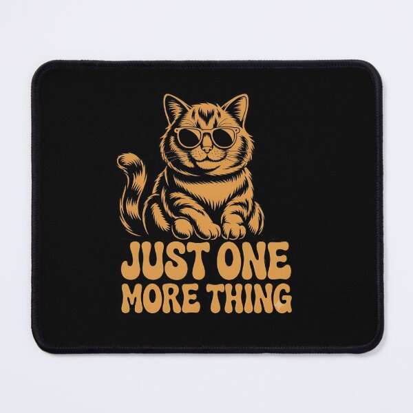 Item preview, Just One More Thing Cat Minimalist Quote T‑Shirt & Sticker | Simple Funny Cat designed and sold by ZyxDes.