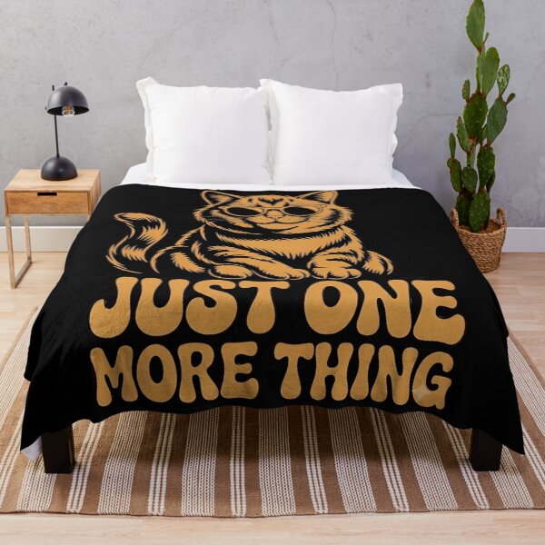 Item preview, Just One More Thing Cat Minimalist Quote T‑Shirt & Sticker | Simple Funny Cat designed and sold by ZyxDes.