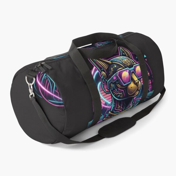 Item preview, Neon Synthwave Bastet - Cyberpunk Ancient Egypt designed and sold by alalame.