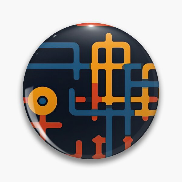 Item preview, Retro Geometric Circuit Pattern Design designed and sold by obstinator.