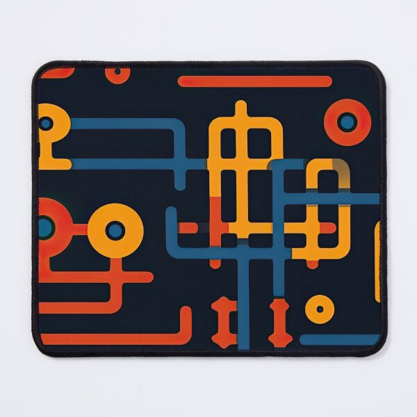 Artikelvorschau, Retro-Geometrisches Schaltkreismuster-Design entworfen und verkauft von obstinator.