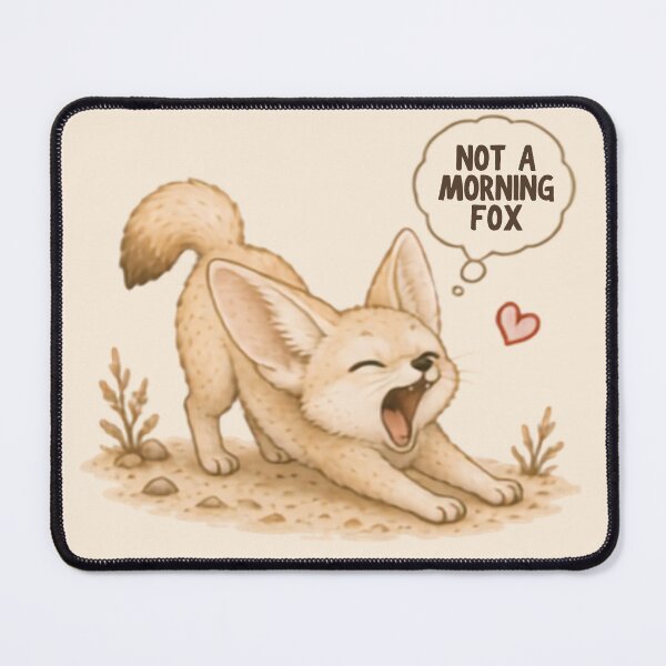 Item preview, Not a Morning Fox designed and sold by MellowMunchkins.