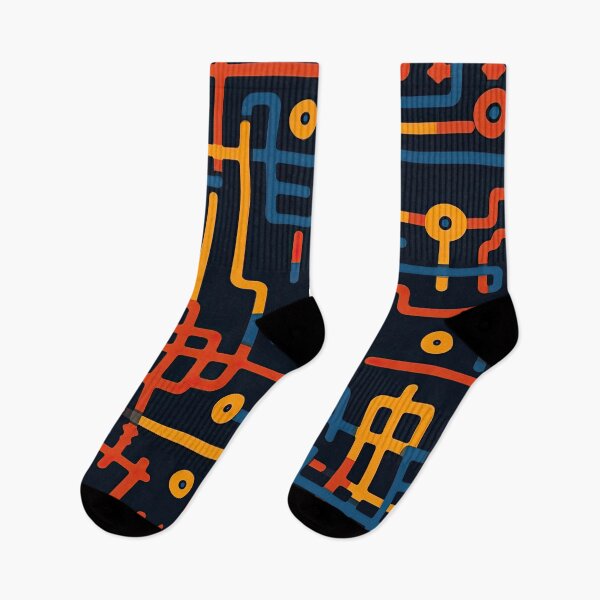 Item preview, Retro Geometric Circuit Pattern Design designed and sold by obstinator.