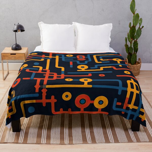 Item preview, Retro Geometric Circuit Pattern Design designed and sold by obstinator.