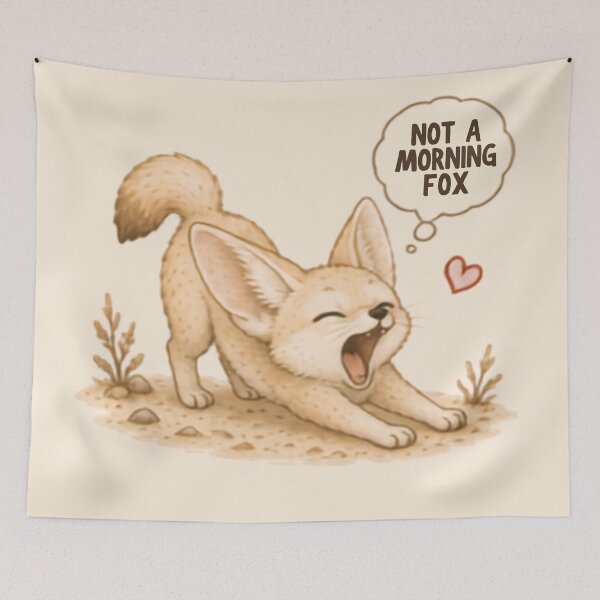 Item preview, Not a Morning Fox designed and sold by MellowMunchkins.