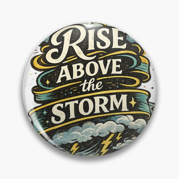 Item preview, Rise Above the Storm | Inspirational Typography Design designed and sold by VasiArtLab.