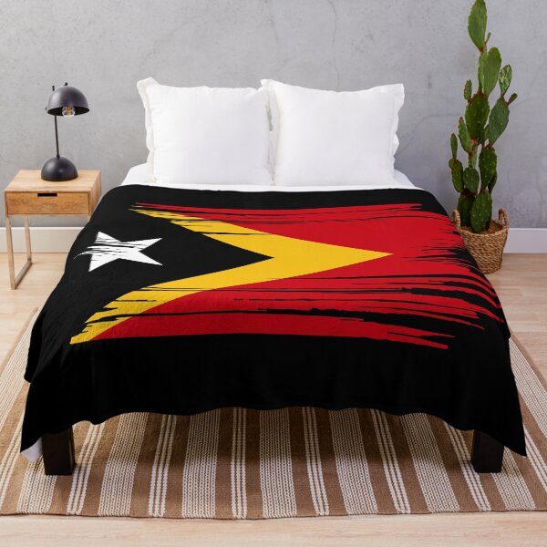 Item preview, Distressed Timor-Leste Flag TL designed and sold by shitpostee.