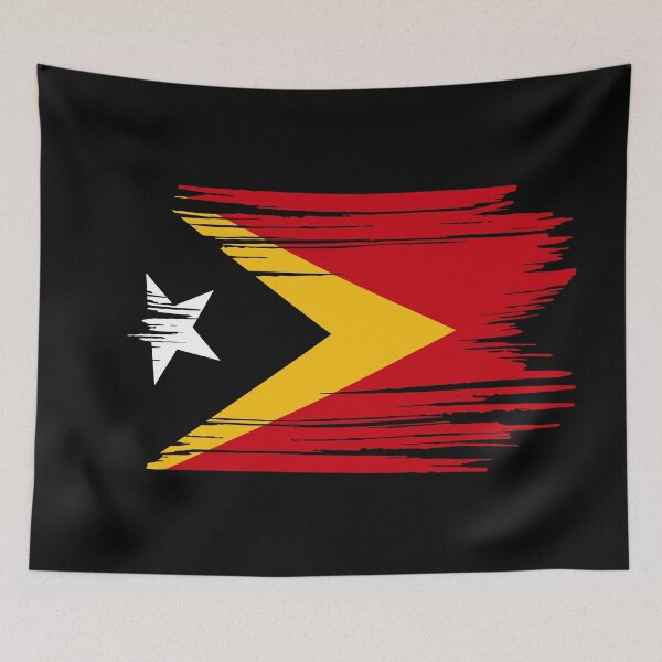 Item preview, Distressed Timor-Leste Flag TL designed and sold by shitpostee.