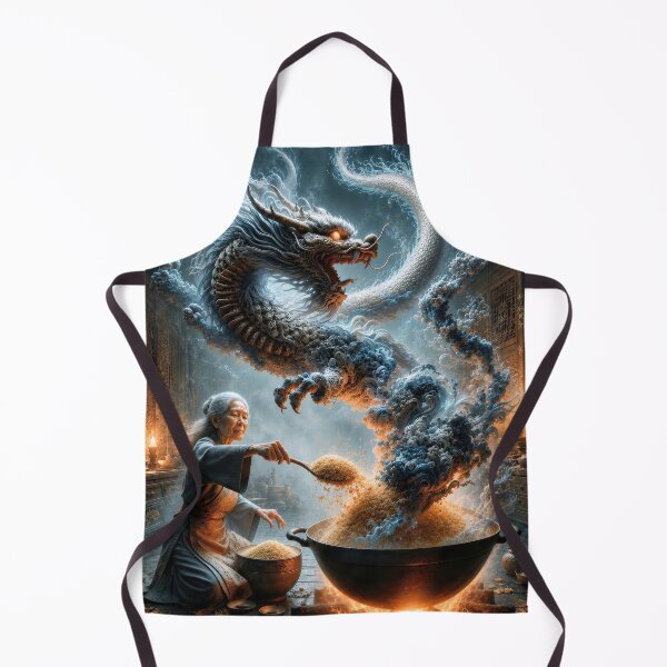 Item preview, Ancient Dragon Spirit and Master Chef – Mystical Fantasy Asian Dragon Art designed and sold by DrakariArt.