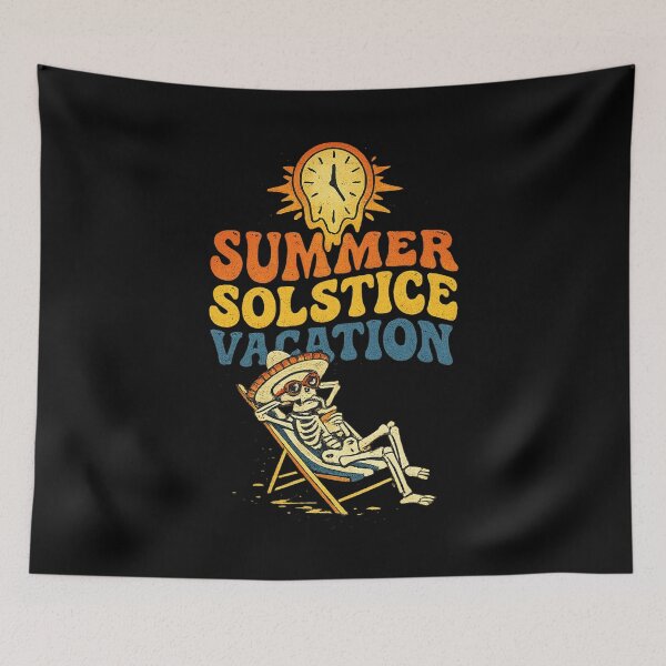 Item preview, Summer Solstice Vacation Skeleton Retro Vintage designed and sold by MizoX7.