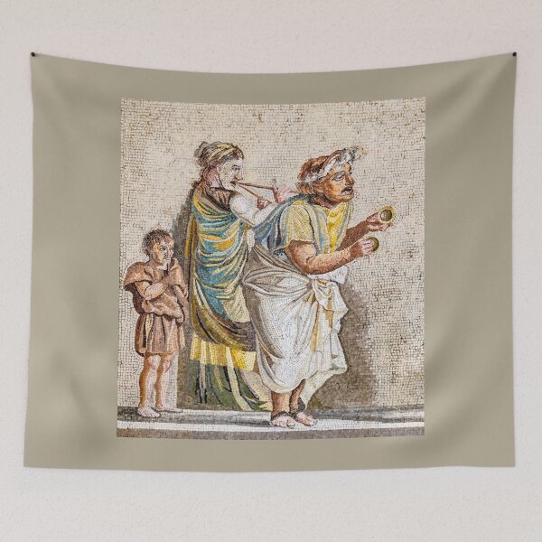 Item preview, Street Musicians Mosaic Pompeii detail 02 designed and sold by Weston  Westmoreland.