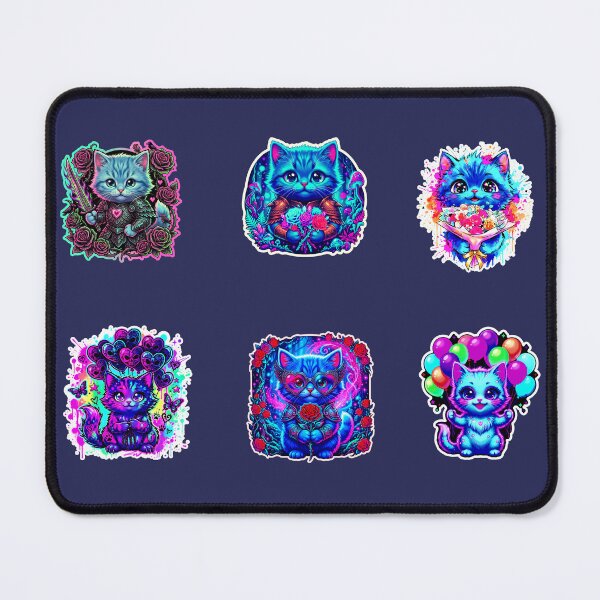 Item preview, Cute Cat Stickers Pack – Kawaii Kitten Set for Laptop, Phone & School Supplies designed and sold by Cyber-ART-Studio.