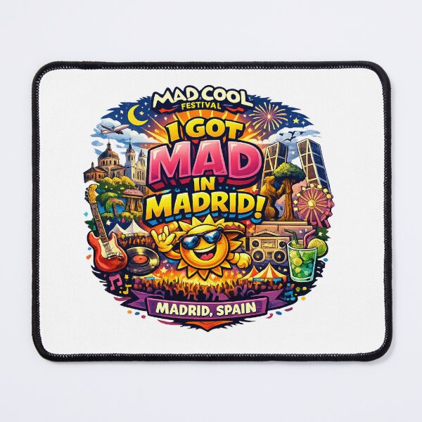 Item preview, Mad Cool Festival – I Got Mad in Madrid! | Funny Madrid Spain Music Festival T-Shirt Design | Concert & Travel Graphic PNG | Print-on-Demand Bundle designed and sold by Sushikidsntoddlers.