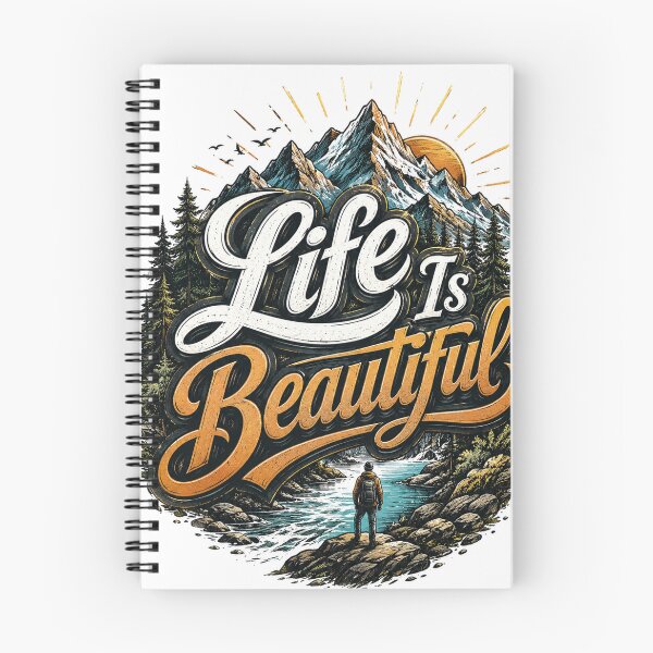 Item preview, Life Is Beautiful | Positive Typography Design designed and sold by VasiArtLab.