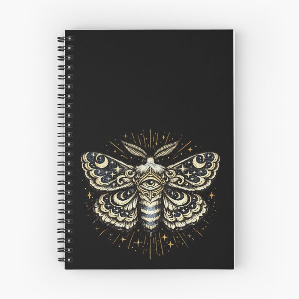 Item preview, Mystical Moth with Crescent Moons Stars and Eye Wing Pattern Victorian Occult Celestial Illustration designed and sold by OnPointOutfits.