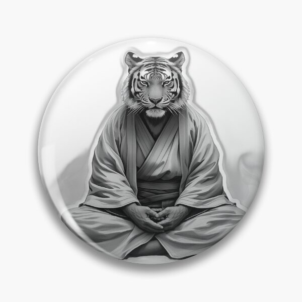 Item preview, Tiger Zen Sage — Japanese Warrior Art designed and sold by Tokyo Neo Noir Collective .