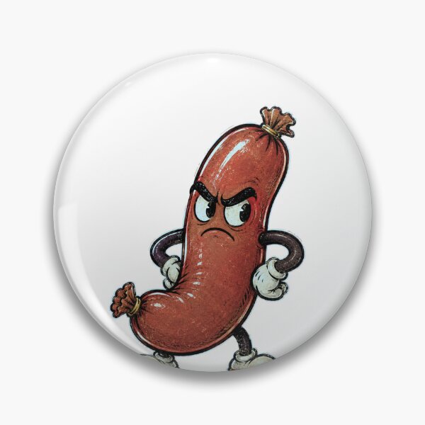 Item preview, Annoyed Kielbasa Sausage with Hands on Hips Vintage 1930s Rubberhose Cartoon Funny Food Character designed and sold by OnPointOutfits.