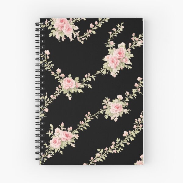Item preview, Pink Rose Floral Dress Pattern | Vintage Romantic Flower Print | Elegant Black Aesthetic Dress designed and sold by Bhaskar Digital Art.