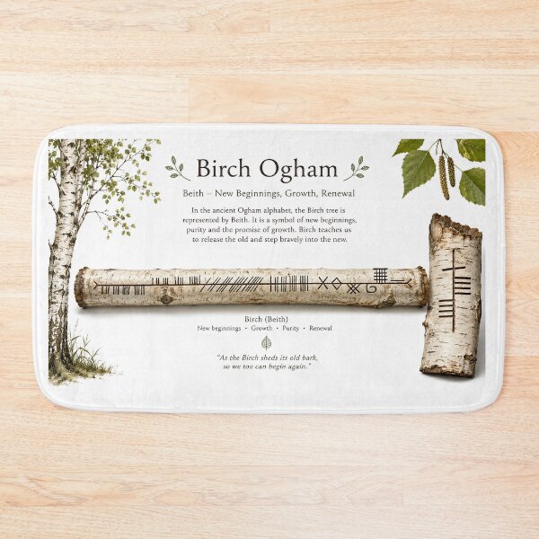 Item preview, Birch Ogham of New Beginnings designed and sold by OakandHollyBand.
