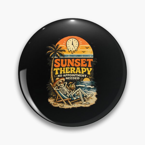 Item preview, Sunset Therapy Vintage Skeleton Beach Retro Summer designed and sold by MizoX7.
