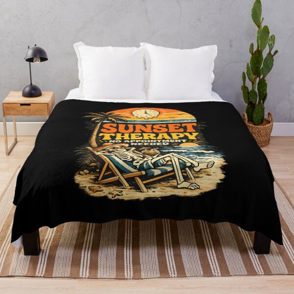 Item preview, Sunset Therapy Vintage Skeleton Beach Retro Summer designed and sold by MizoX7.