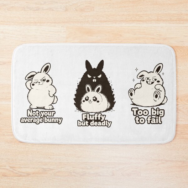 Item preview, Funny Bunny Sticker Pack. Too Big To Fail Fluffy But Deadly Rabbit designed and sold by MalisoStickers.