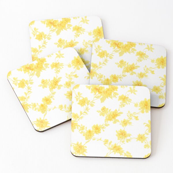 Item preview, Yellow Floral White Dress Pattern | Vintage Aesthetic Flower Print Dress | Elegant Summer Outfit designed and sold by Bhaskar Digital Art.
