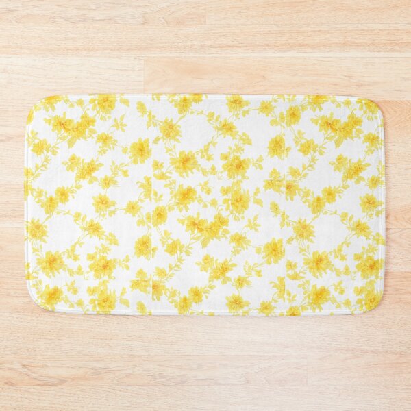 Item preview, Yellow Floral White Dress Pattern | Vintage Aesthetic Flower Print Dress | Elegant Summer Outfit designed and sold by Bhaskar Digital Art.